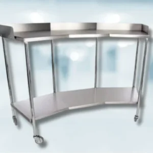Mesa Riñón de Acero Inoxidable - Dos cubiertas