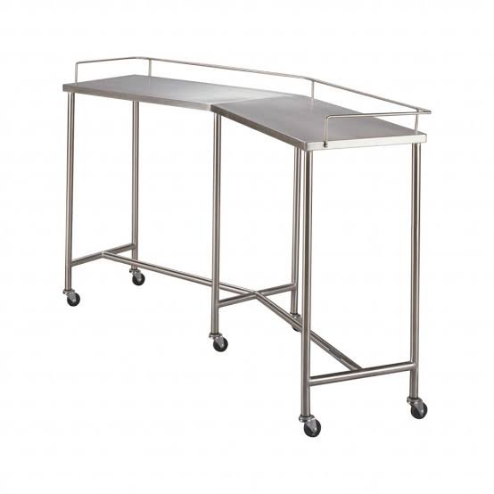 Mesa Riñón de Acero Inoxidable Sencilla