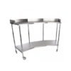 Mesa Riñón de Acero Inoxidable - Dos cubiertas