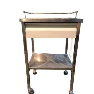 Mesa Pasteur Cromada con Cajón