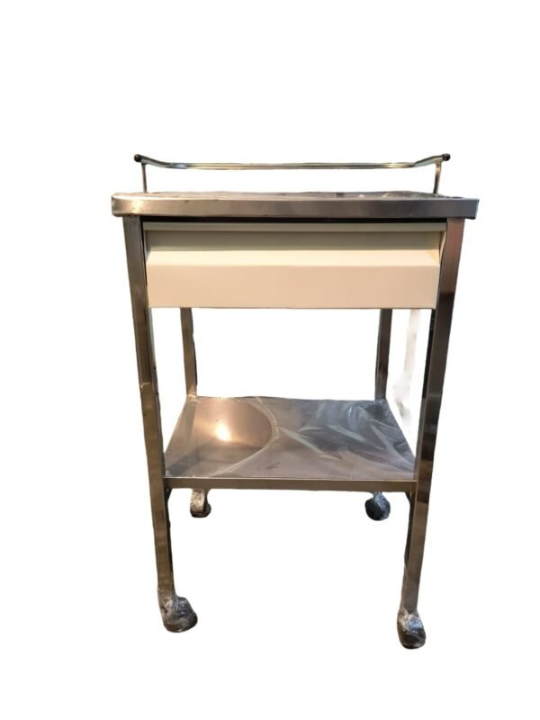 Mesa Pasteur Cromada con Cajón