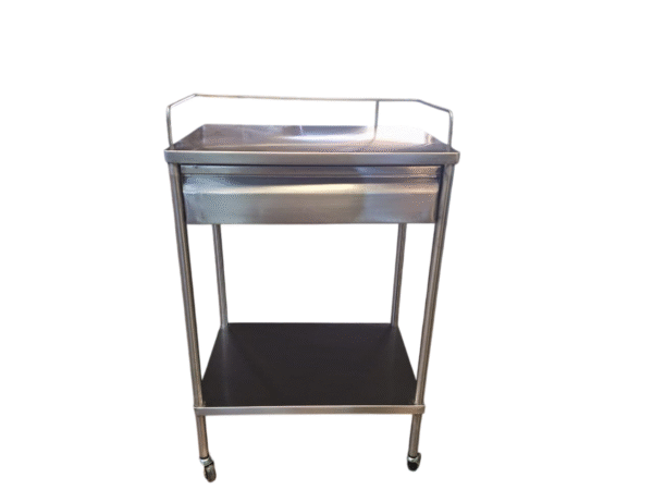 Mesa Pasteur Cromada con Cajón