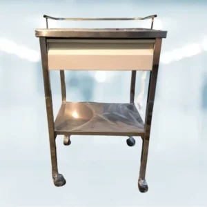 Mesa Pasteur Cromada con Cajón