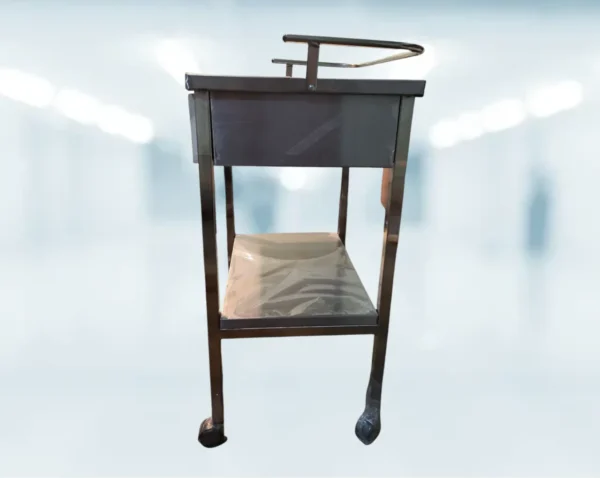 Mesa Pasteur Cromada con Cajón