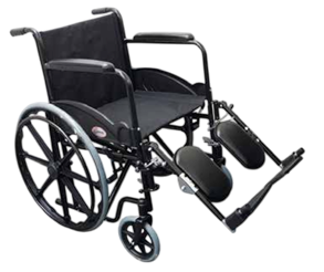 Silla de Ruedas MMS con Elevapiernas y Descansapies Desmontables - SP7100E
