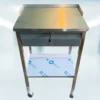 Mesa Pasteur Cromada con Cajón y Cerradura