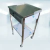 Mesa Pasteur Cromada con Cajón y Cerradura